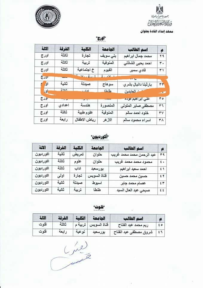 تهنئة 😊🌷✌  للطالبة برثينا دانيال بشري