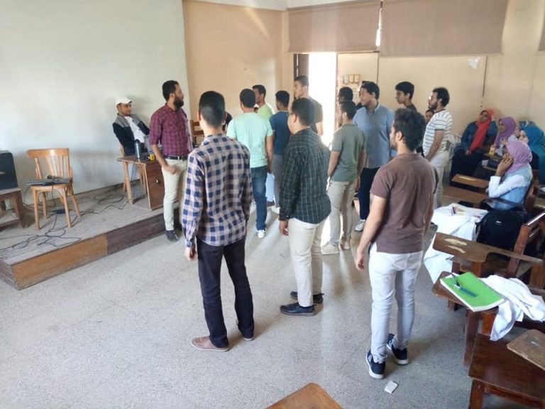 اليوم الأول من ورشة إعداد الممثل بالكلية