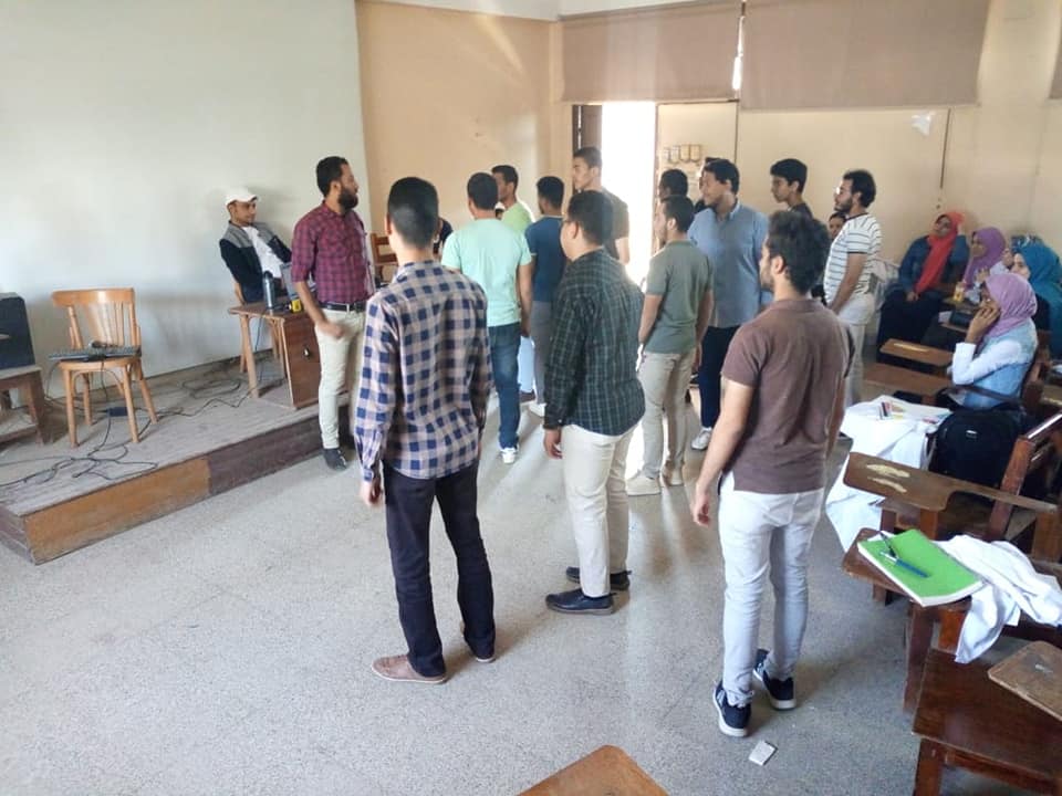 اليوم الأول من ورشة إعداد الممثل بالكلية