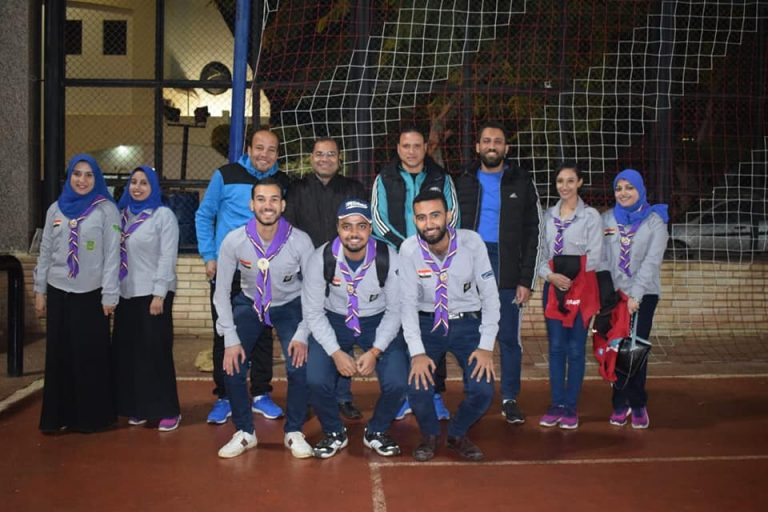 عشيرة الجوالة للكلية الحاصلة على الميداليات الفضية و المركز الثاني في الملتقى الصيدلي الأول