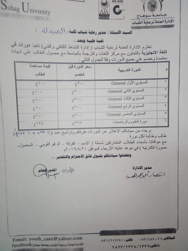 أنشطة الإدارة العامة لرعاية الشباب المركزية ✌️