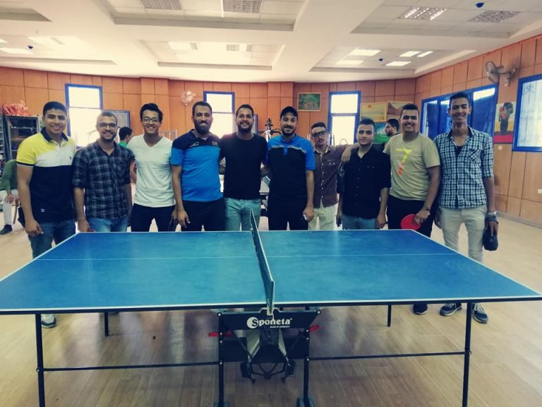 👈 فوزيين متتاليين ببطولة الجامعة فى أول لقاءات فريق الكلية فى تنس الطاولة ✌️💪