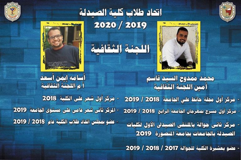 👈 بطاقة تعريفية بأعضاء مجلس إتحاد طلاب الكلية للعام الجامعي ٢٠١٩ / ٢٠٢٠ م