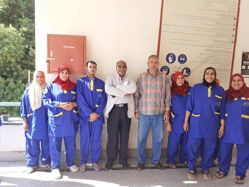 قيام السيد الأستاذ الدكتور مجدى القاضى بمتابعة أعمال النظافه
