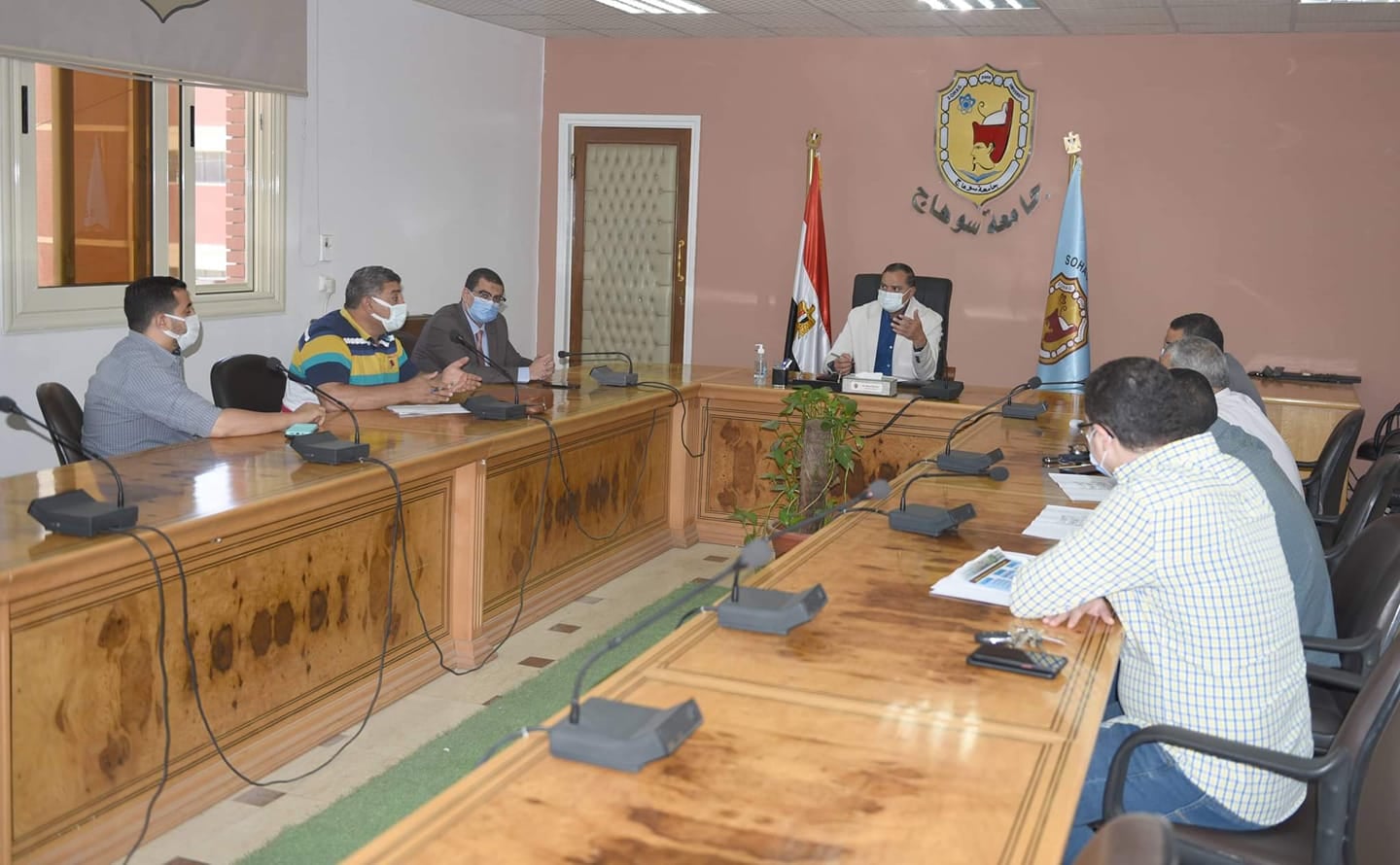 جهاز الخدمة الوطنية يستعرض التجهيزات غير الطبية لبدء التشغيل التجريبي لمستشفى سوهاج الجامعي الجديد
