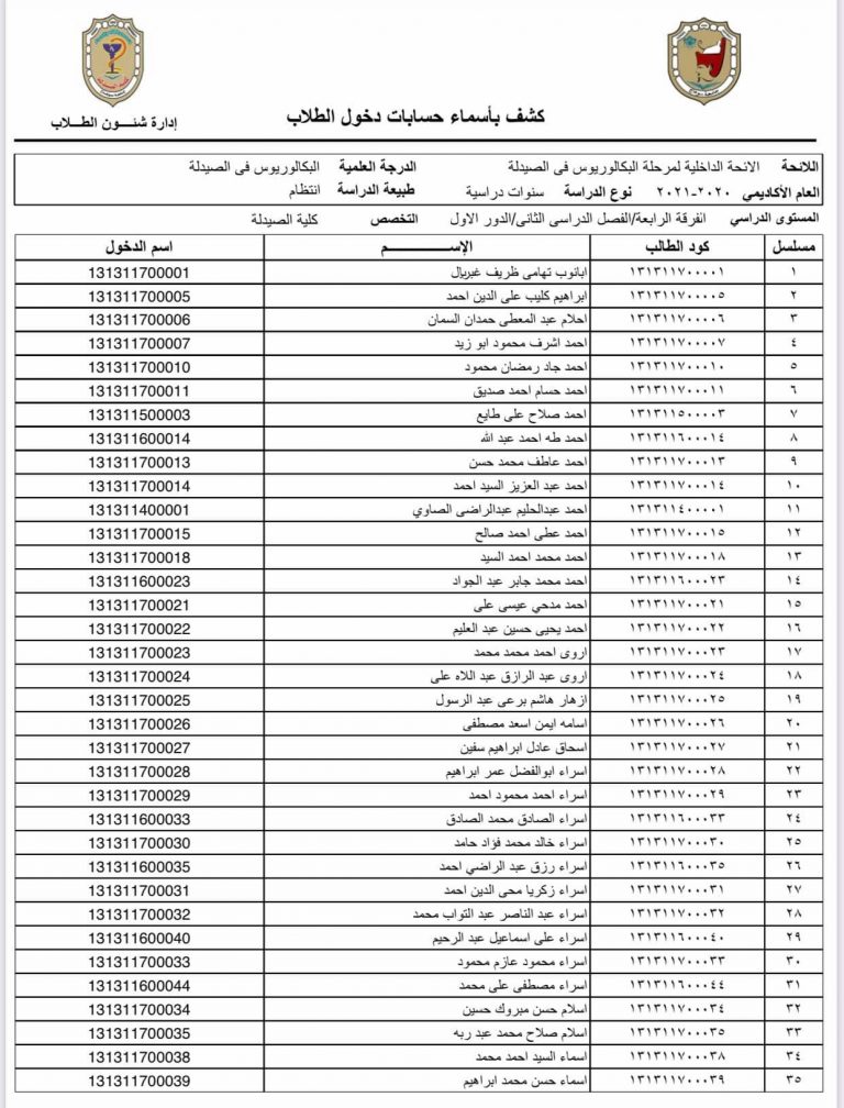 إعلان هام عن كلمة المرور للحصول على نتيجة إمتحانات الفرقة الرابعة جينيرال